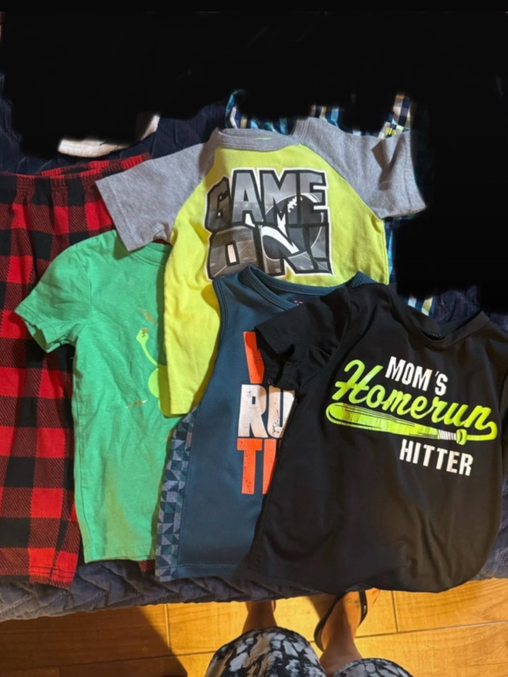 Bundle 3T Mom's Homerun Hitter Black Graphic Kids Tee